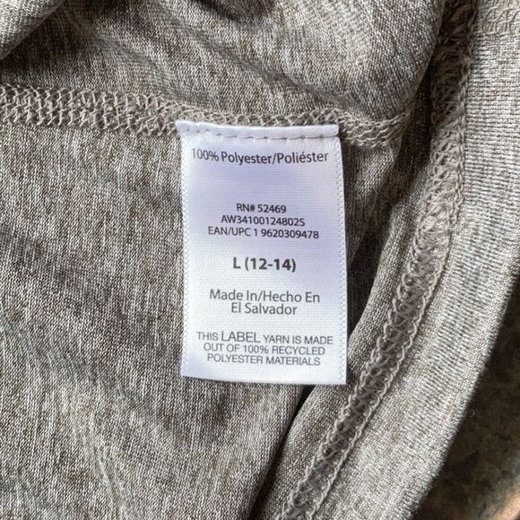 Athletic Works Long Sleeve Tee Women’s L 12-14 Gray Shirt Polyester Workout Top - Picture 5 of 8